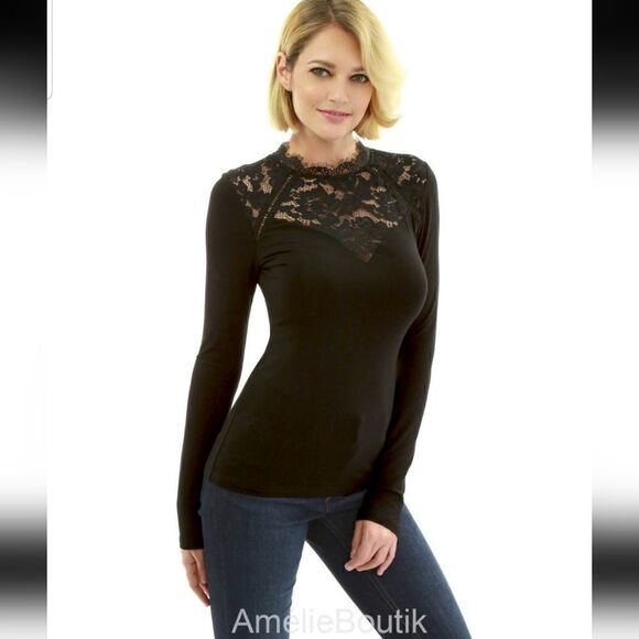 NWT AMELIE BOUTIK TOP BLACK Small - Picture 9 of 16